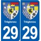 29 Tréglonou coat of arms sticker plate stickers city