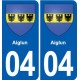 04 Volonne blason ville autocollant plaque stickers