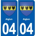 04 Volonne blason ville autocollant plaque stickers