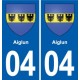 04 Volonne blason ville autocollant plaque stickers
