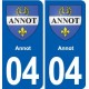 04 Volonne blason ville autocollant plaque stickers