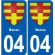 04 Volonne blason ville autocollant plaque stickers