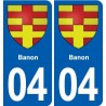 04 Volonne blason ville autocollant plaque stickers