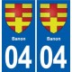 04 Volonne blason ville autocollant plaque stickers