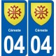 04 Volonne blason ville autocollant plaque stickers