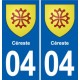 04 Volonne blason ville autocollant plaque stickers