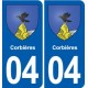 04 Aiglun blason ville autocollant plaque stickers