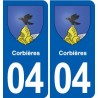 04 Aiglun blason ville autocollant plaque stickers