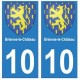 10 Brienne-le-Château autocollant plaque