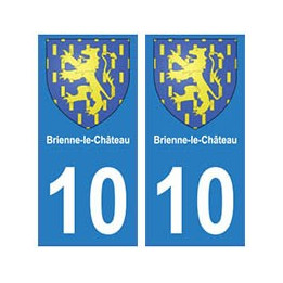10 Brienne-le-Château autocollant plaque