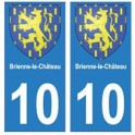 10 Brienne-le-Château autocollant plaque