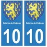 10 Brienne-le-Château autocollant plaque