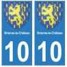 10 Brienne-le-Château autocollant plaque