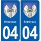 04 Banon blason ville autocollant plaque stickers