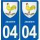 04 Banon blason ville autocollant plaque stickers