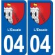 04 Corbières blason ville autocollant plaque stickers