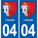 04 Corbières blason ville autocollant plaque stickers
