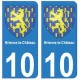 10 Brienne-le-Château autocollant plaque