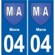 04 Jausiers blason ville autocollant plaque stickers