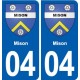 04 Misonblason ville autocollant plaque stickers