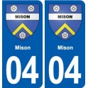 04 Misonblason ville autocollant plaque stickers