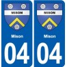 04 Misonblason ville autocollant plaque stickers