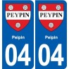 04 L-Escale blason ville autocollant plaque stickers