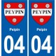 04 Peipin blason ville autocollant plaque stickers