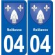 04 Mane blason ville autocollant plaque stickers