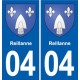 04 Mane blason ville autocollant plaque stickers