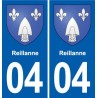 04 Manosque coat of arms, city sticker, plate sticker