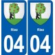 04 Misonblason ville autocollant plaque stickers