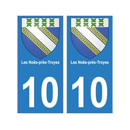 10 Les Noës-près-Troyes autocollant plaque