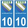 10 Les Noës-près-Troyes autocollant plaque