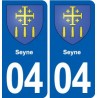 04 Reillanne blason ville autocollant plaque stickers