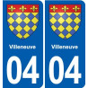 04 Riez blason ville autocollant plaque stickers