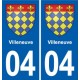 04 Riez blason ville autocollant plaque stickers