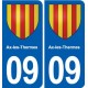 09 Verniolle blason ville autocollant plaque