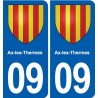 09 Verniolle blason ville autocollant plaque