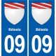 09 Verniolle blason ville autocollant plaque