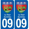 09 Verniolle blason ville autocollant plaque