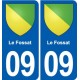 09 Bélesta blason ville autocollant plaque