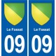 09 Bélesta blason ville autocollant plaque