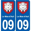 09 Bélesta blason ville autocollant plaque