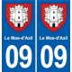 09 Bélesta blason ville autocollant plaque