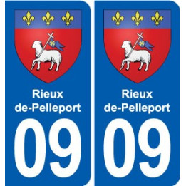 09 Bélesta blason ville autocollant plaque