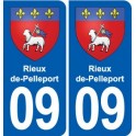 09 Bélesta blason ville autocollant plaque
