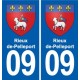 09 Bélesta blason ville autocollant plaque