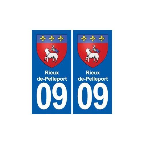 09 Bélesta blason ville autocollant plaque