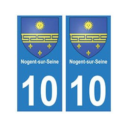 10 Nogent-sur-Seine autocollant plaque